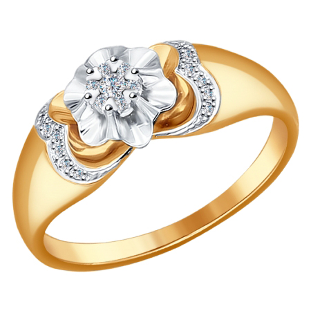 Кольцо, золото, бриллиант, 1011490